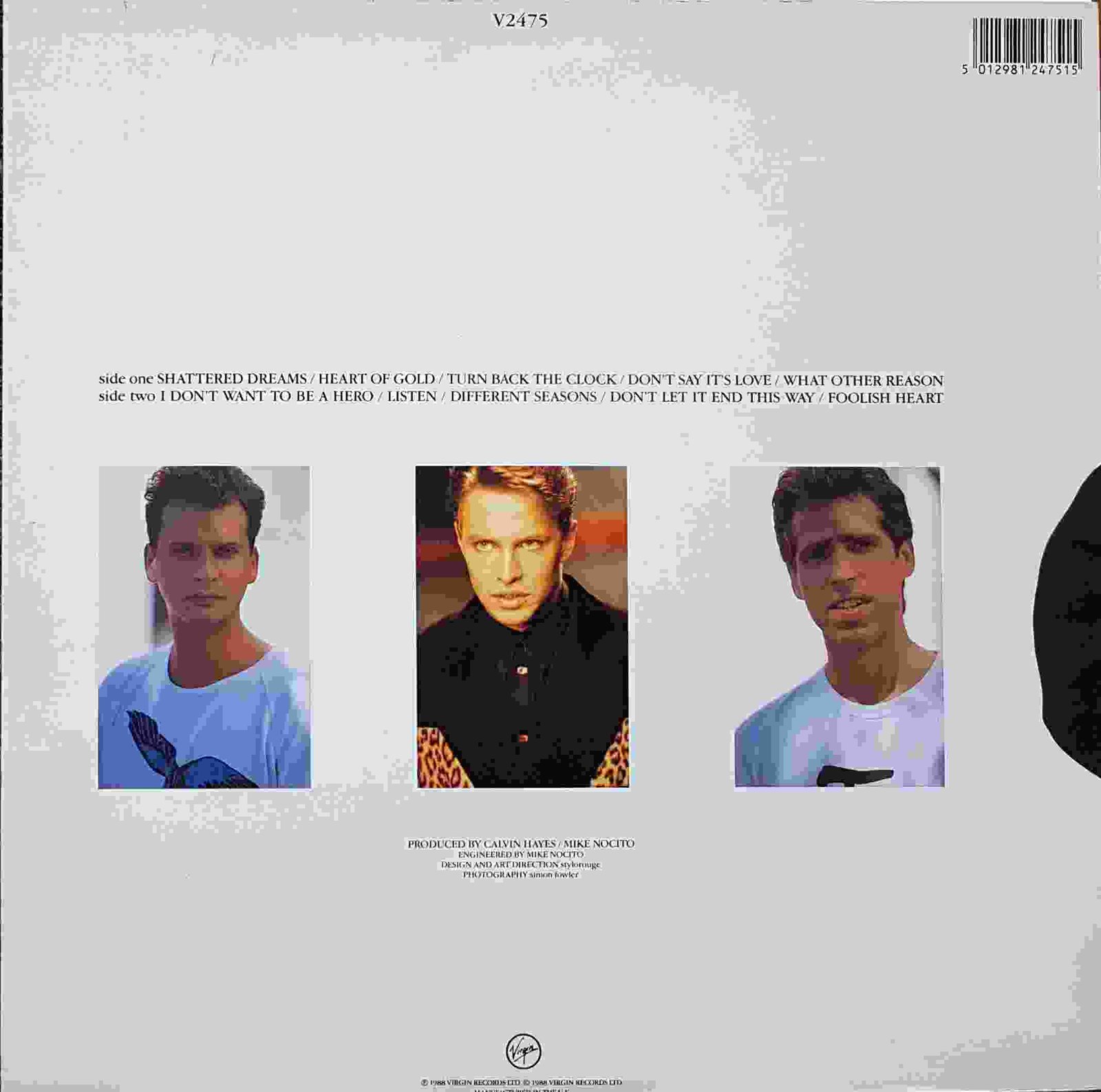 Back cover of V 2475